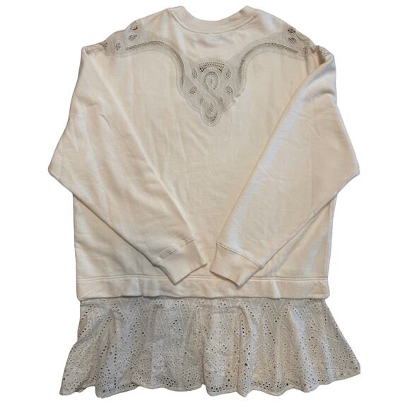 Free People Prairie Sweatshirt 🌾 NWOT | Size M | Ivory Cream Cozy Slouchy Fit - Picture 5 of 9